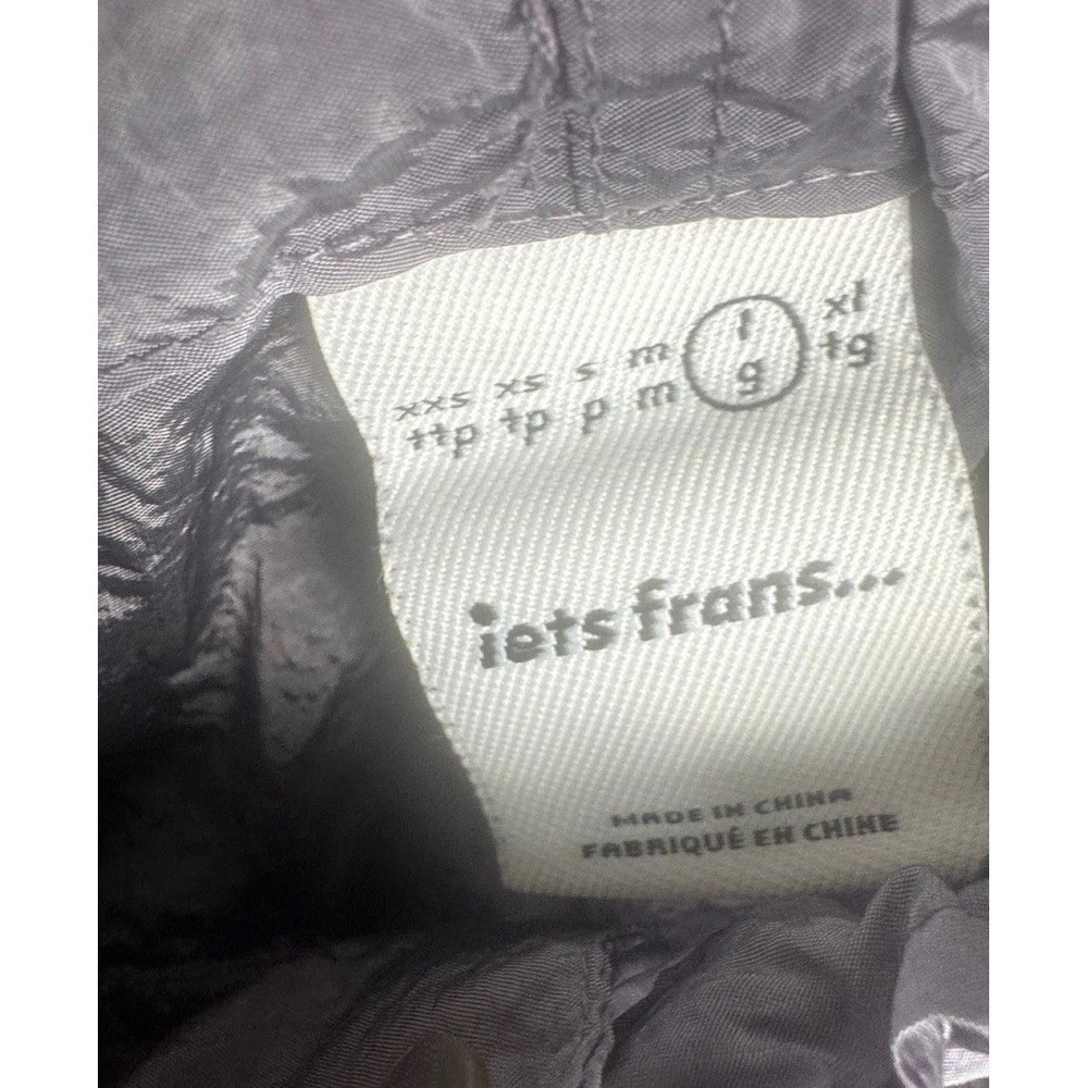 iets frans Parachute Pants L Purple Metallic Nylon Joggers Y2K Baggy Track Pants - Picture 5 of 7